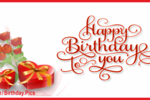 Heart Gift Boxes Calligraphic Birthday Card Heart Gift Boxes Calligraphic Birthday Card