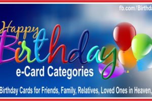 Birthday Card Categories Birthday Card Categories
