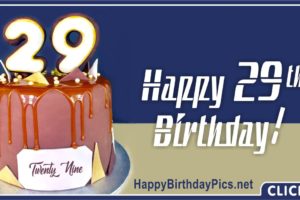 Happy 29th Birthday with Caramel Cake Happy 29th Birthday with Caramel Cake