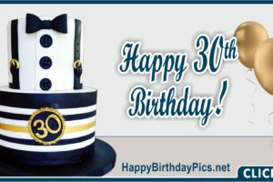 Happy 30th Birthday for Him Sailor Aviator Dress Happy 30th Birthday for Him Sailor Aviator Dress