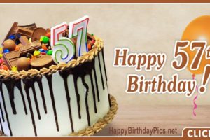 Happy 57th Birthday with Chocolate Basket Happy 57th Birthday with Chocolate Basket