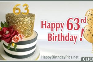 Happy 63rd Birthday with Gold Chocolate Happy 63rd Birthday with Gold Chocolate