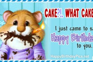 Happy Birthday – I Just Came To Say Happy Birthday – I Just Came To Say