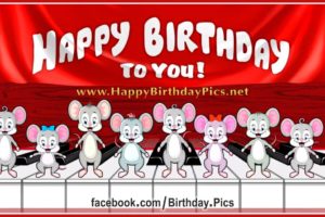 Pianist Mice Are Playing Happy Birthday To You Song on The Piano Pianist Mice Are Playing Happy Birthday To You Song on The Piano