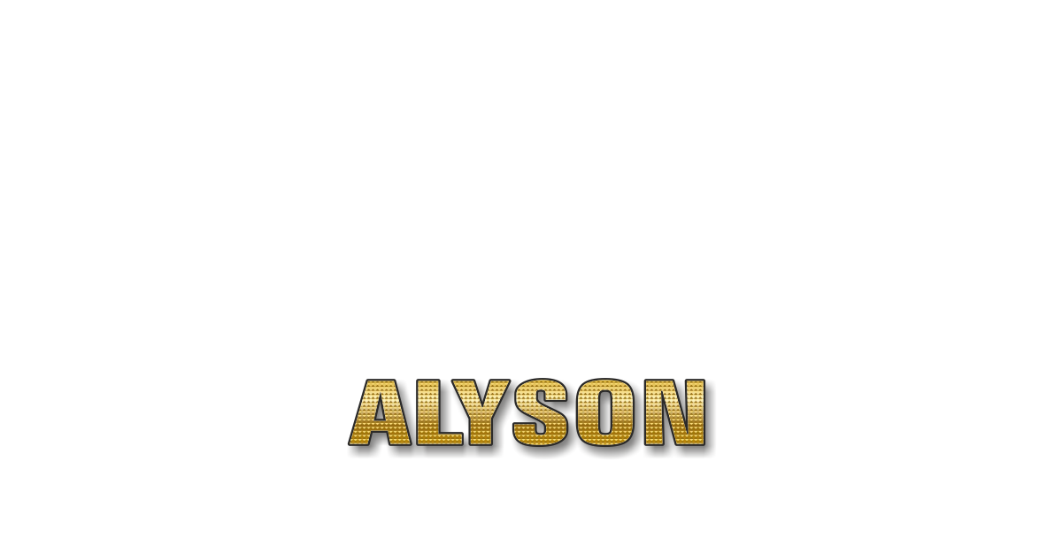 Happy Birthday Alyson Personalized Card for celebrating