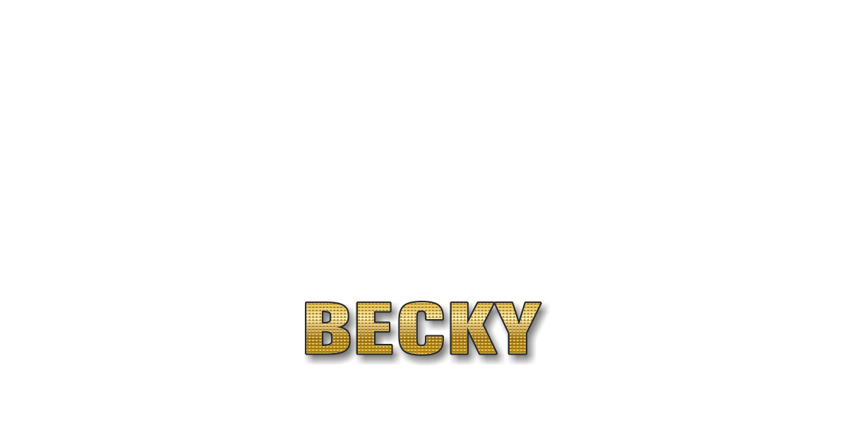 Happy Birthday Becky Personalized Card for celebrating