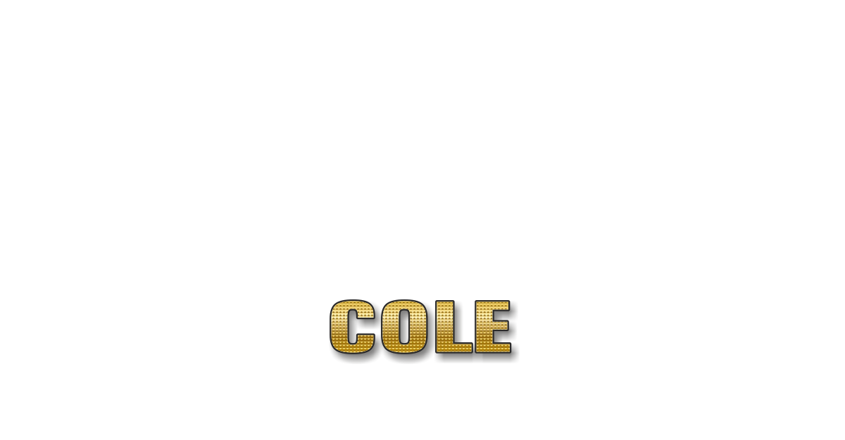 Happy Birthday Cole Personalized Card for celebrating