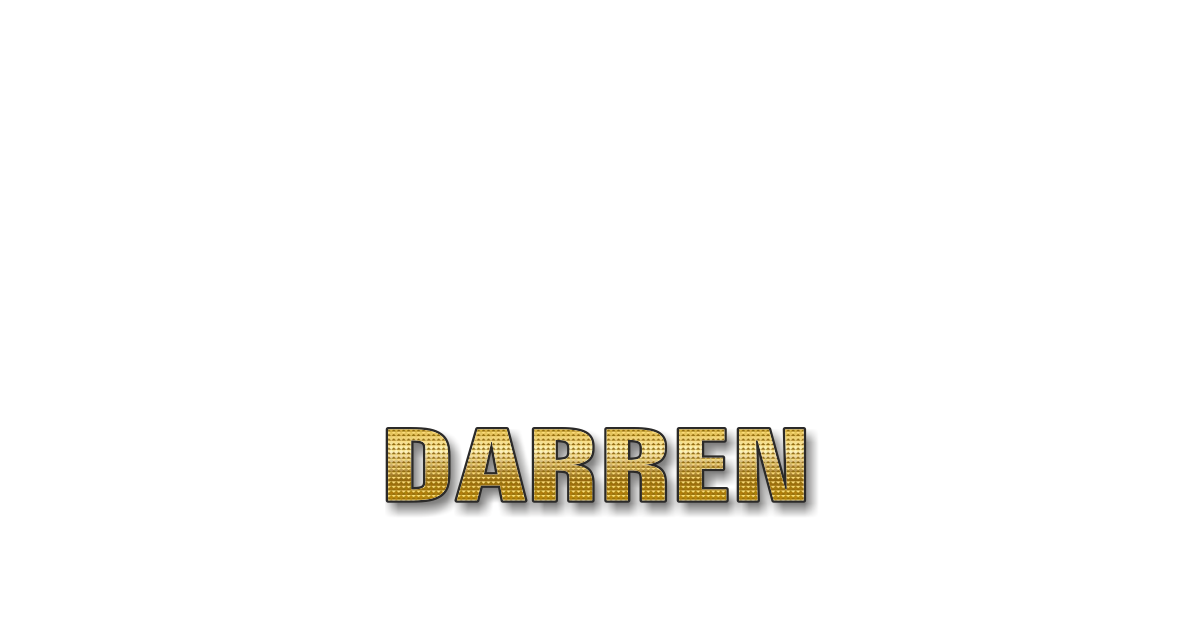 Happy Birthday Darren Personalized Card for celebrating