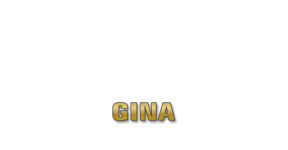 Happy Birthday Gina Personalized Card for celebrating