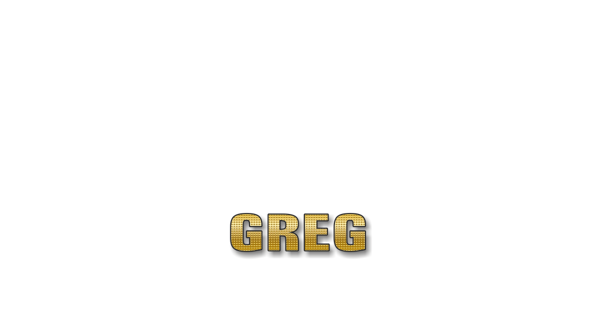 Happy Birthday Greg Personalized Card for celebrating