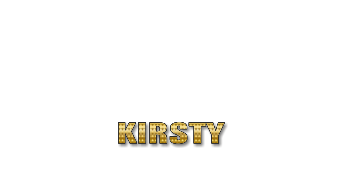 Happy Birthday Kirsty Personalized Card for celebrating