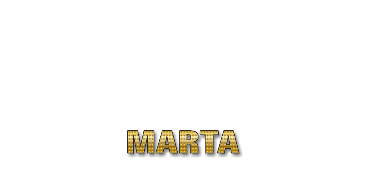 Happy Birthday Marta Personalized Card for celebrating
