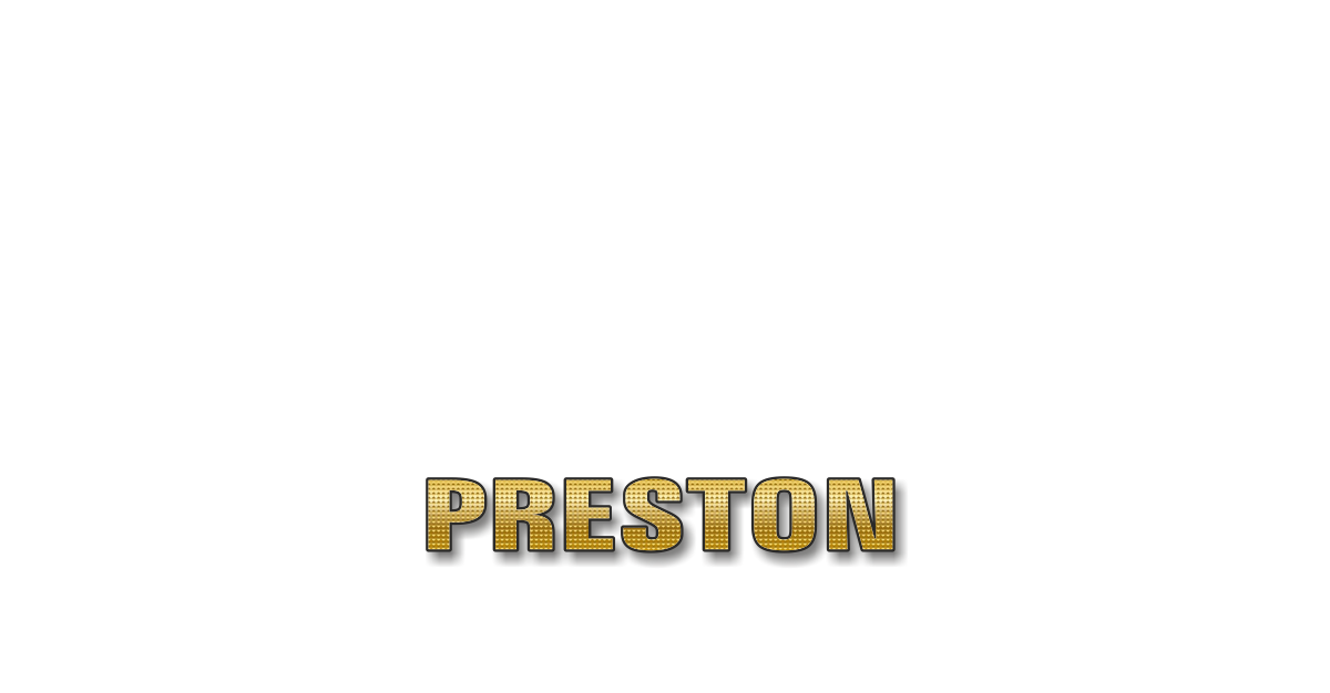 Happy Birthday Preston Personalized Card for celebrating