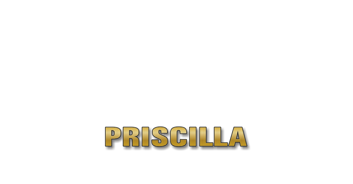 Happy Birthday Priscilla Personalized Card for celebrating