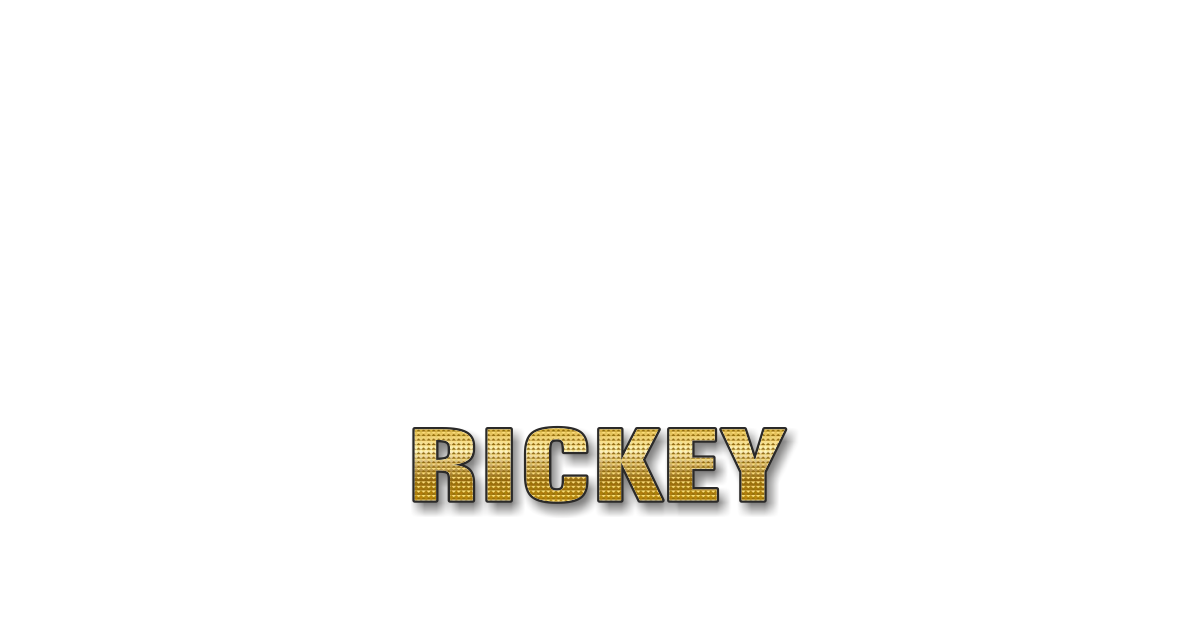Happy Birthday Rickey Personalized Card for celebrating