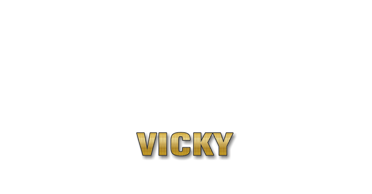 Happy Birthday Vicky Personalized Card for celebrating