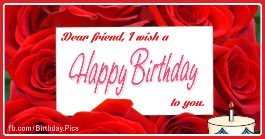 Birthday Wishes for Dear Friend Image