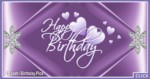 Lilac hearts birthday card - 613