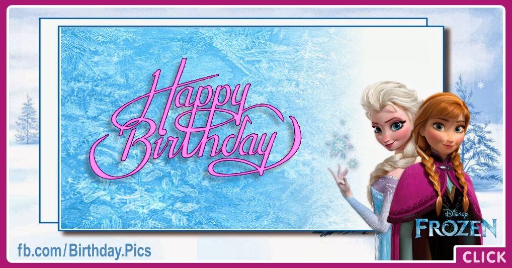 Elsa And Anna Celebrating Card