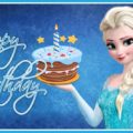 Elsa getting frozen cake for your birthday - FZN003a