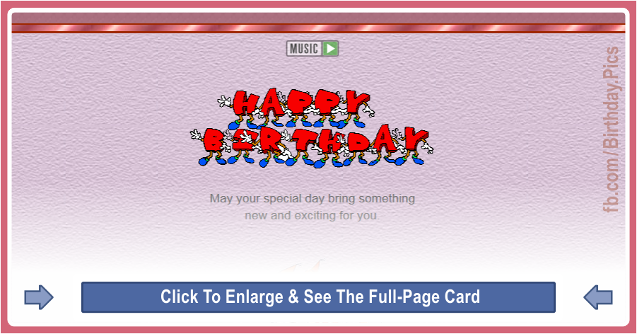 Happy Birthday Full-Page Card - 0002