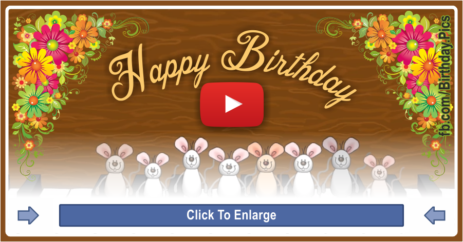 Happy Birthday Musical Mice - mice playing piano - 0015c