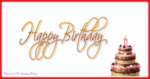 Happy birthday card with chocolate cake 017