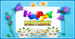 Happy birthday card with wild flowers 024