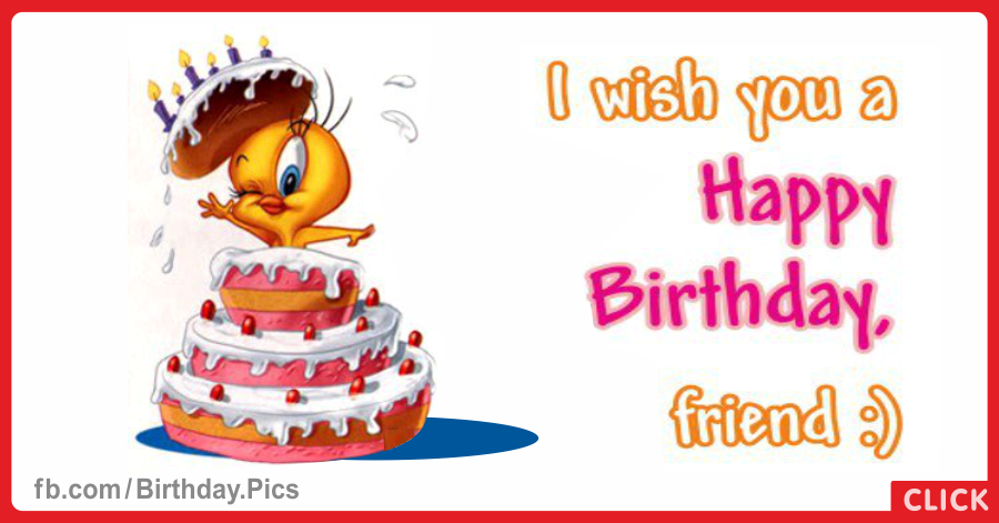 Happy Birthday Card with Tweety - 032