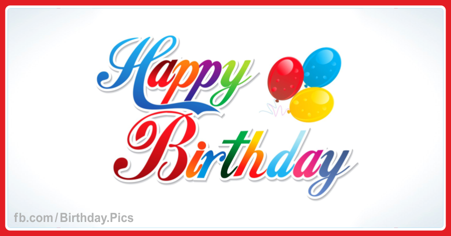Happy Birthday Wishes with Colorful Balloons Picture