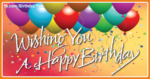 Happy birthday card with colorful balloons 022