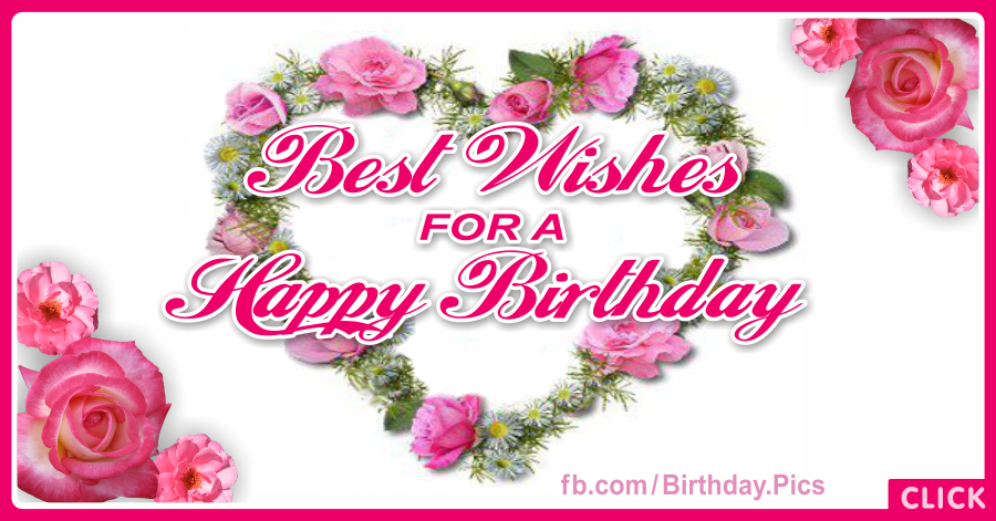 Best Wishes Happy Birthday Card