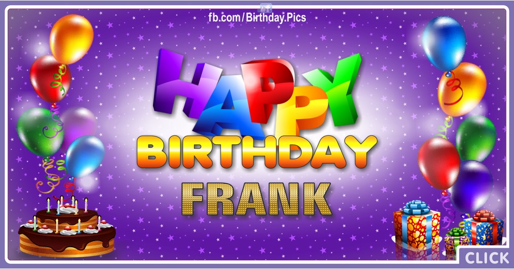Happy Birthday Frank Card- 2
