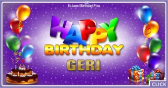 Happy Birthday Geri