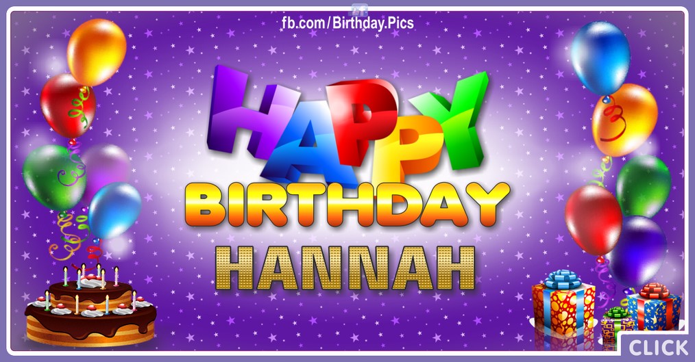 Happy Birthday Hannah - 2