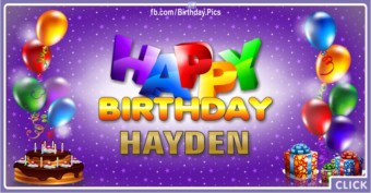 Happy Birthday Hayden