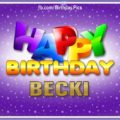 Happy Birthday Becki