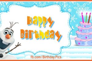 Frozen Olaf Says You Happy Birthday