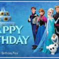 Frozen characters says you happy birthday - FZN006
