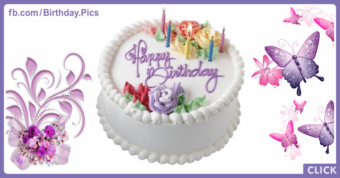 White cake birthday card - 050