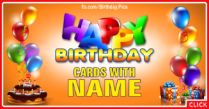 Birthday Cards With Name 1 - A-D