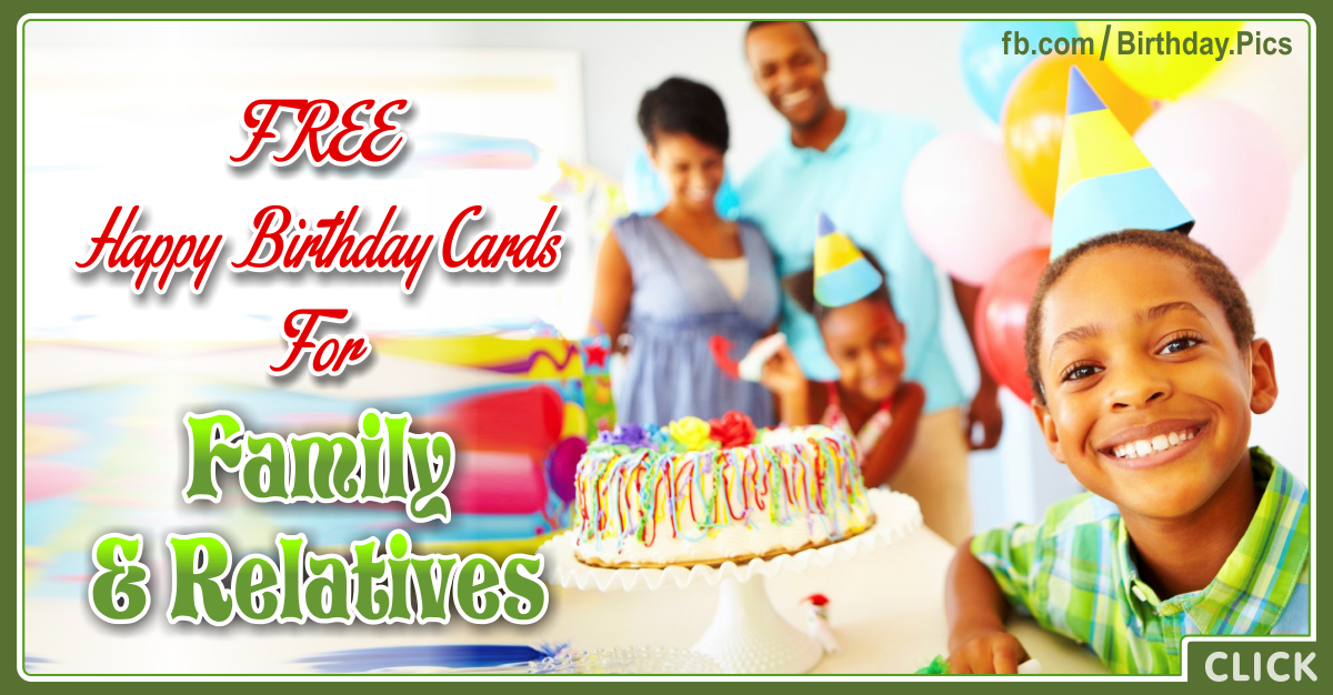 Birthday Cards For Family And Relatives