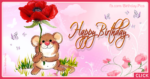 Cute Mouse Happy Birthday Card - 043a