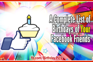 how to find my friends birthday list on facebook