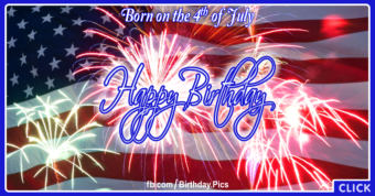 4th July Happy Birthday Card 9