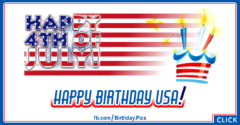 4th July Happy Birthday USA Card 04
