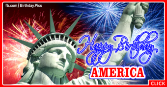 4th July Happy Birthday America card 06