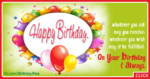 Balloons Circle Green Happy Birthday Card