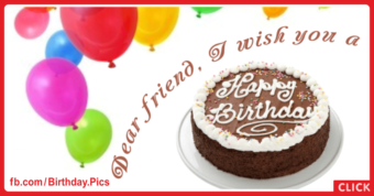 Balloon For Dear Friend Birthday Card