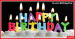 Candel Letters Happy Birthday Card